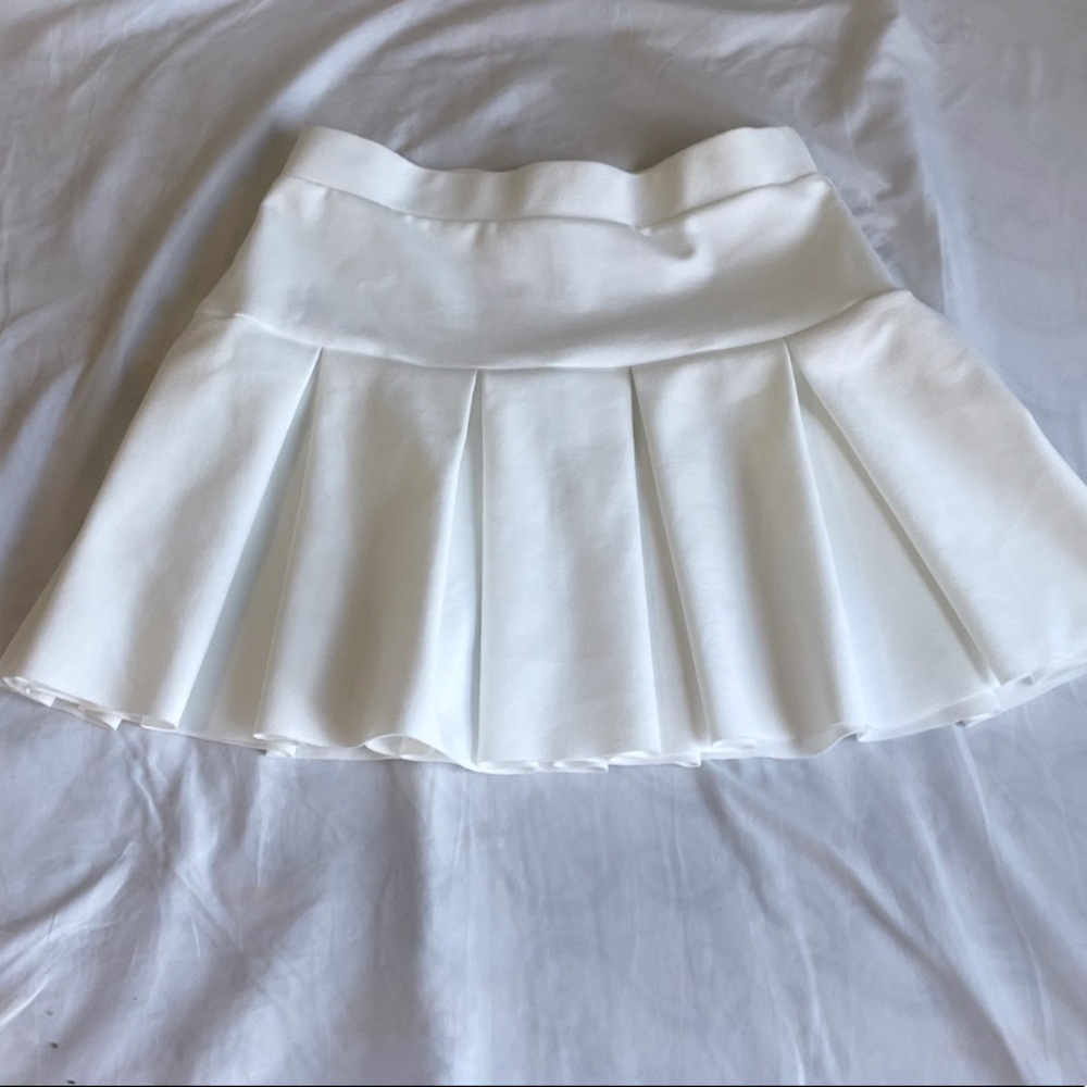 White tennis skirt